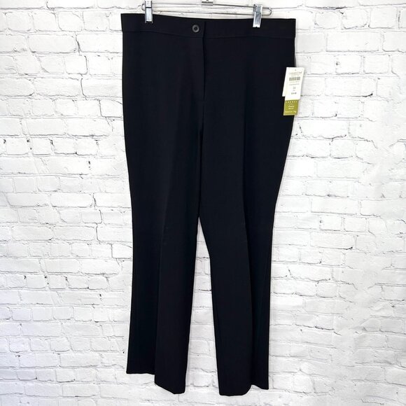 NWT COLDWATER CREEK LAUREL CLASSIC WAIST BOOTCUT BLACK DRESS PANTS - 14 - Picture 1 of 4